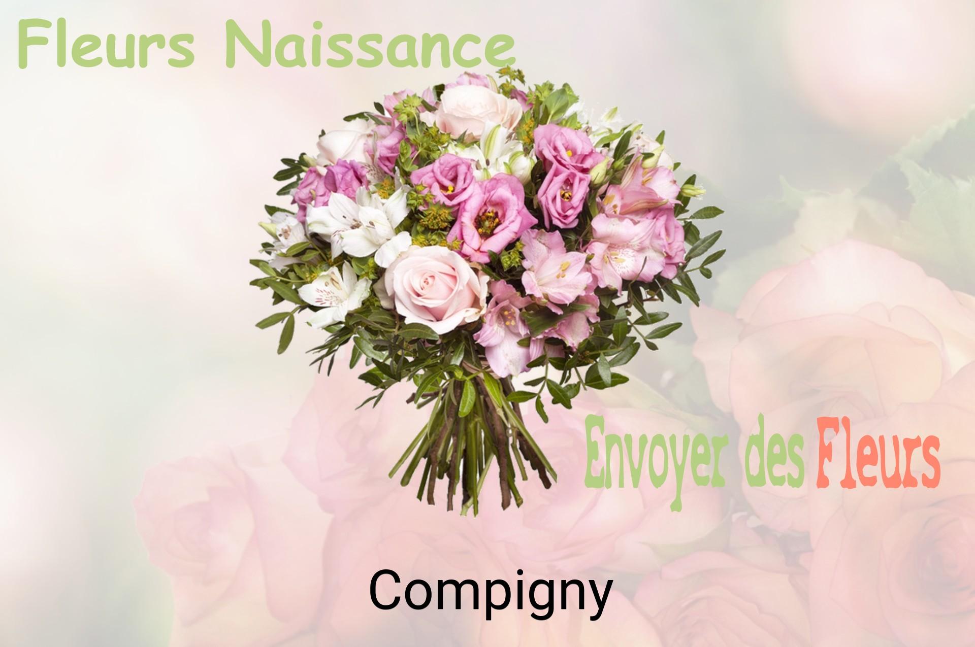 Bouquet de fleurs de naissance livré à Compigny